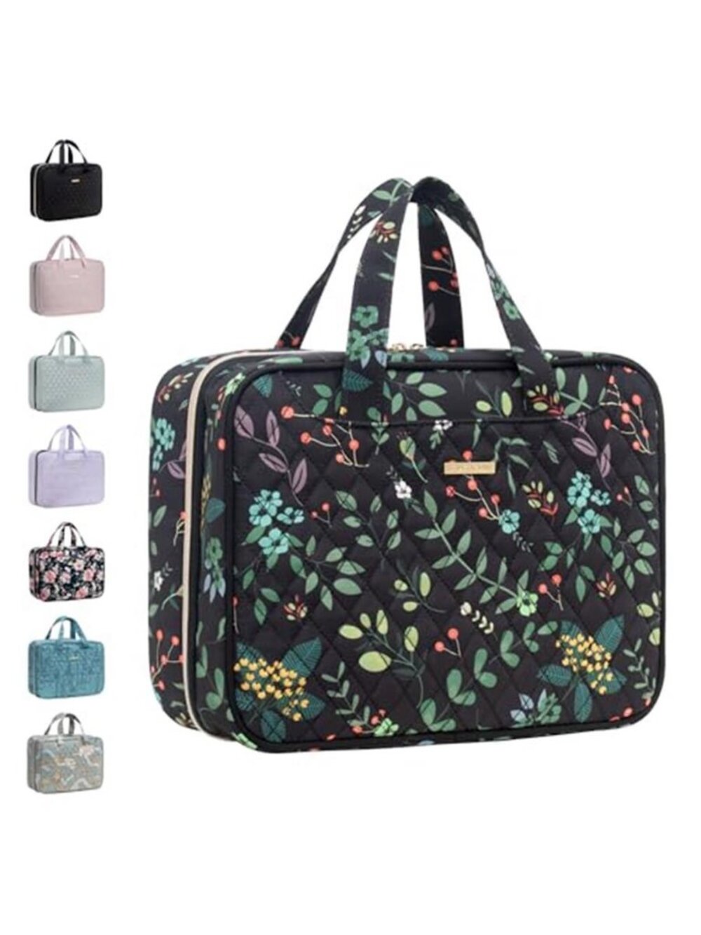Travel Toiletry Bag with Hanging Hook and Leakproof Wet/Dry Compartments